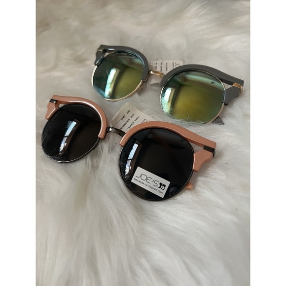 Joe's Jeans Accessories - Joes Jeans Sunglasses x2 Satin Gunmetal Blush Satin Two Tone Indie Y2K Festival